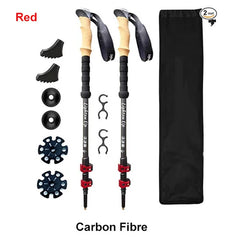 Trekking Poles Hiking Poles Carbon Fiber Folding Hiking Sticks Collapsible Nordic Walking Sticks Walking Poles