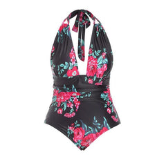 Printed one-piece swimsuit