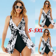 Plus-size one-piece swimsuit