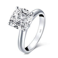 Simple Wedding Ring 925 Sterling Silver Diamond Ring