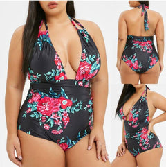 Printed one-piece swimsuit