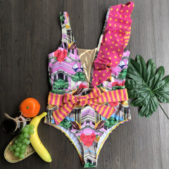 Fashion Printing Printed One-Piece Swimsuit