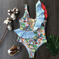 Fashion Printing Printed One-Piece Swimsuit