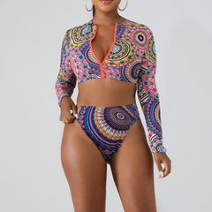 Surfing Swimsuit For Women Bikini Long Sleeve