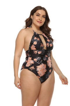 Digital printed one-piece bikini