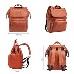 Leather Diaper Bag Backpack