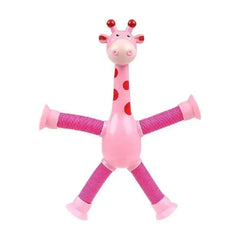 4 Pack Telescopic Suction Cup Giraffe Toy Sensory Tubes for Boys Girls 