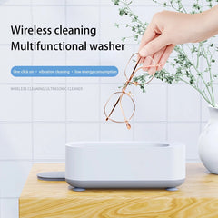 Willkey Ultrasonic Jewelry Cleaner Portable Low Noise Ultrasonic Machine for Jewelry 300ML Ultrasound Cleaner Machine