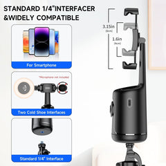 Auto Face Tracking Tripod with 2 Selfie Ring Light