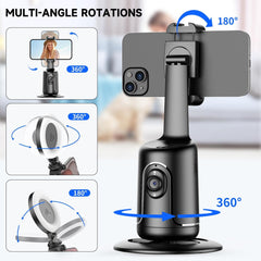 Auto Face Tracking Tripod with 2 Selfie Ring Light