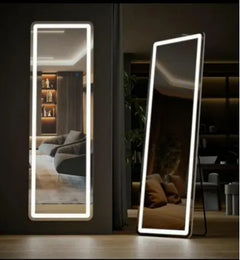 [LIVE] Full Length Mirror with LED Lights, 64"X21" Lighted Floor Standing Mirror Decor Durable