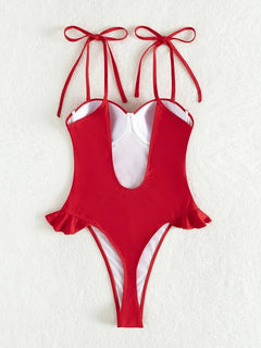 Backless Small Warm One Piece Swimsuit