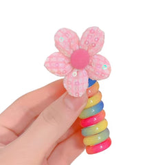 Girls Jelly Color Ponytail Elastic Hair Bands 