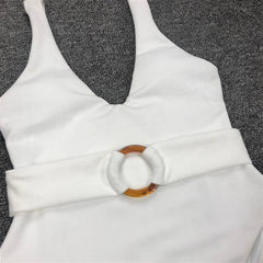 Belt ring one-piece swimsuit