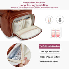 Leather Diaper Bag Backpack