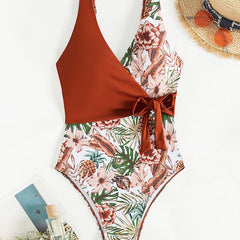 Multicolor Printing Bikini One-piece