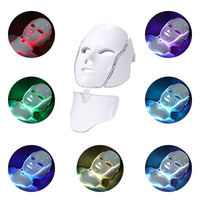 7 Colors LED Light Photon Face Neck Mask Rejuvenation Skin Wrinkles Therapy US