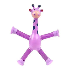 4 Pack Telescopic Suction Cup Giraffe Toy Sensory Tubes for Boys Girls 