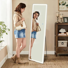 [LIVE] Full Length Mirror with LED Lights, 64"X21" Lighted Floor Standing Mirror Decor Durable