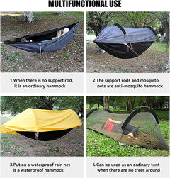 Camping Hammock with Mosquito Net and Rainfly Cover