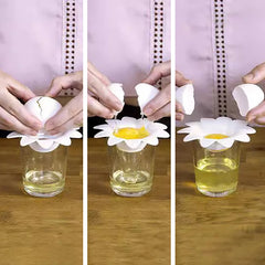 1Pc Daisy Egg White Separator Household Kitchen Egg Yolk Egg White Filter Tool Creative Baking Flower Drain Egg Separator