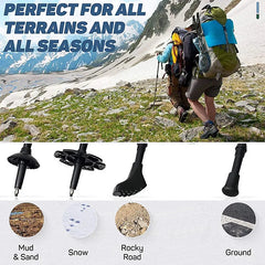 Trekking Poles Hiking Poles Carbon Fiber Folding Hiking Sticks Collapsible Nordic Walking Sticks Walking Poles