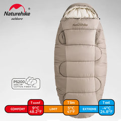 Sleeping Bag PS300 Cotton Sleeping Bag Outdoor Winter Wearable Sleeping Bag Hiking Camping Traveling Sleeping Bag