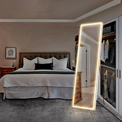 [LIVE] Full Length Mirror with LED Lights, 64"X21" Lighted Floor Standing Mirror Decor Durable