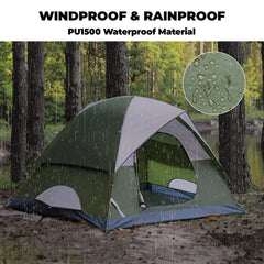 2/4 Person Tents for Camping - Waterproof Lightweight Outdoor Camping Tent Easy Set Up