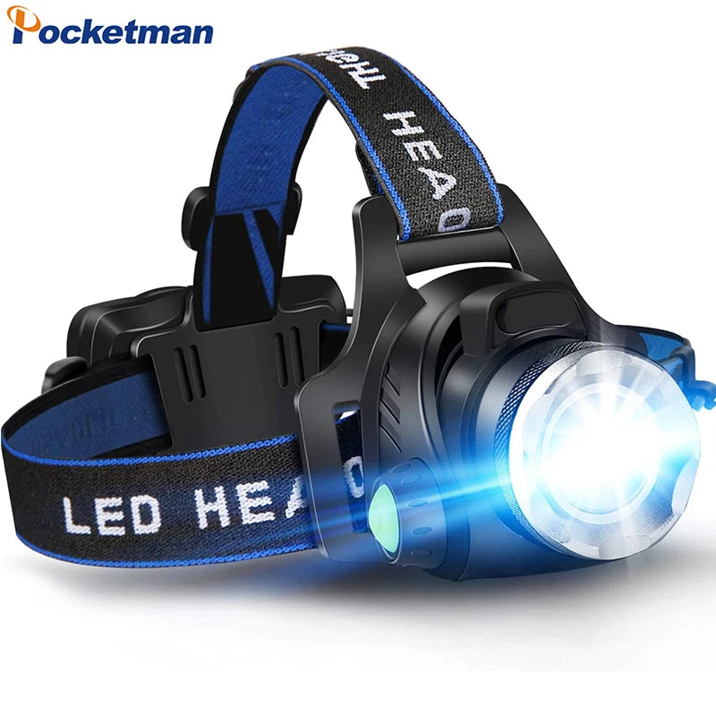 Powerful LED Headlamp 18650 DC Rechargeable