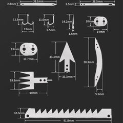 1PC Survival Tool Card 22-in-1 Portable Stainless Steel Camping Tools