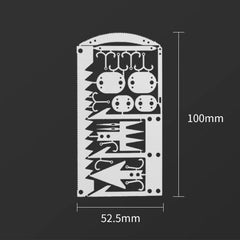 1PC Survival Tool Card 22-in-1 Portable Stainless Steel Camping Tools