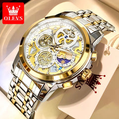 OLEVS Men's Watches Top Brand Luxury Original Waterproof