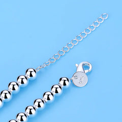 Sterling Silver beads chain Heart