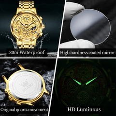 OLEVS Men's Watches Top Brand Luxury Original Waterproof