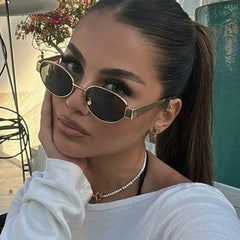 Fashion Oval Sunglasses Women Retro