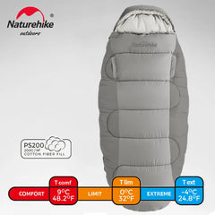 Sleeping Bag PS300 Cotton Sleeping Bag Outdoor Winter Wearable Sleeping Bag Hiking Camping Traveling Sleeping Bag