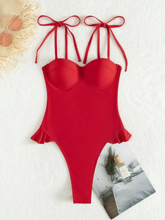 Backless Small Warm One Piece Swimsuit