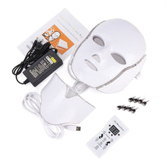 7 Colors LED Light Photon Face Neck Mask Rejuvenation Skin Wrinkles Therapy US