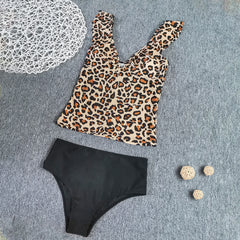 Leopard Print V-Neck