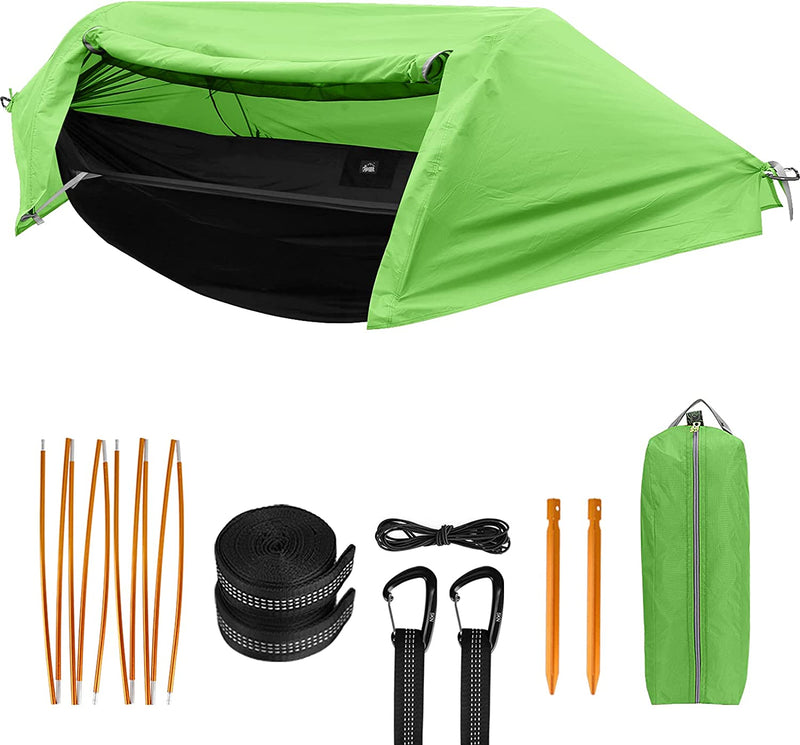 Camping Hammock with Mosquito Net and Rainfly Cover