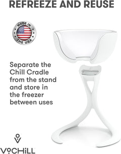 Stemmed Wine Glass Chiller | Keep the Chill without Giving up Your Glass | New Must-Have Wine Accessory | Separable & Refreezable Chill Cradle | Actively Chills Stemware | Stone, Perfect Pair