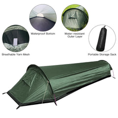 Camping Tent Travel Backpacking Tent Outdoor Camping Sleeping Bag Tent Lightweight Single Person Tent