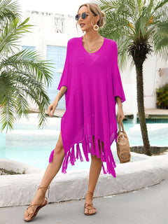 Women's Fashion Loose Tassel Hollow Beach Swimsuit Cover-ups