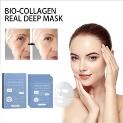 -4Pcs Biodance Bio-Collagen Real Deep Mask, Biodance Collagen Mask Overnight, Collagen Mask for Face, Organic Collagen Reverse Film Volume Peel off Mask, Hydrating and Firming Facial Mask, 3Ml