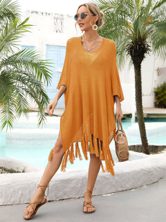 Women's Fashion Loose Tassel Hollow Beach Swimsuit Cover-ups