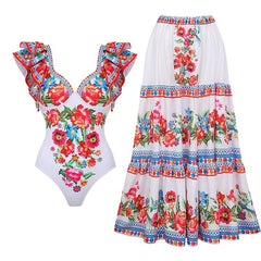 Fashion Trend Women's Printed Wear One-piece Suit Swimsuit